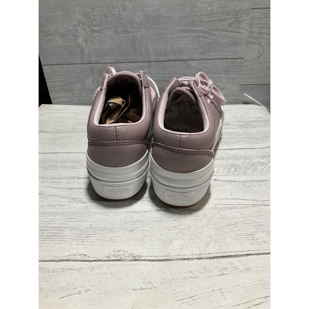 Vans Old Skool Platform Lug Sole Women Leather Mauve Pink Sneakers Size 8.5 - Picture 3 of 3